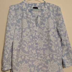 Talbot woman's blue & white blouse. Size 12-14